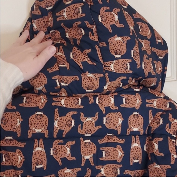 Compania Fantastica Sumo Cat Print Puffer Coat size Large - Picture 15 of 16